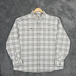 Poncho Snowcat Performance Flannel Shirt Mens 3XL Plaid Magnetic Pockets Stretch